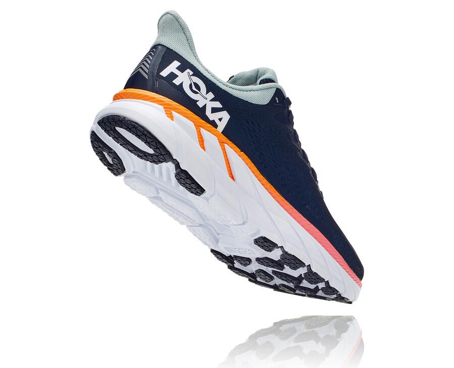 Hoka One One Tenisky Damske Námornícka Modrá/Biele - Clifton 7 - 74590-RVOZ